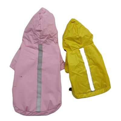 China New BOKHOUSE Pet Adjustable Pink Stocked Yellow Poncho Strap Safety Reflective Strip Double Layer Waterproof Hooded Raincoat for sale