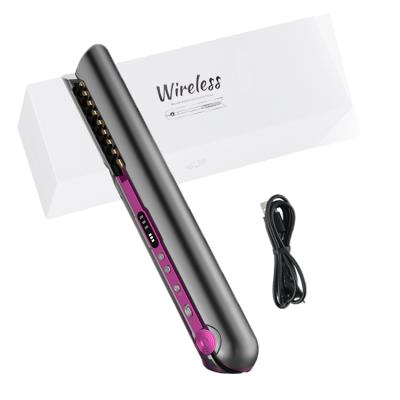 China Small Size Portable Cordless USB Rechargeable Cordless Flat Iron Straightener Car Planchas de Cabello Hair Stylist Tools for sale