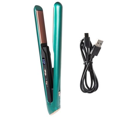 China Outdoor Wholesale Flat Irons Ceramic Digital Wireless Flat Iron Usb With 4000mah Battery for sale