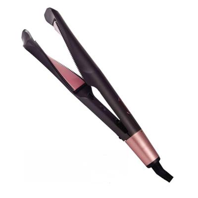 China Rotating Temperature Control Private Label 2 in 1 Hair Straightener and Curler Iron Ceramic Coating Hair Straightener and Curler 2 in 1 for sale