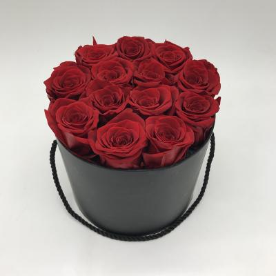 China Junio ​​Factory Wholesale Real Preserved Roses Real Real Rose Head In Box Preserved Luxury for sale