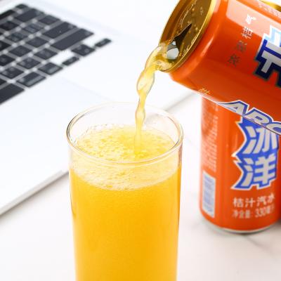 China Arctic Ocean Natural Orange Flavor Carbonated Drink With Fruit Juice 330ml for sale