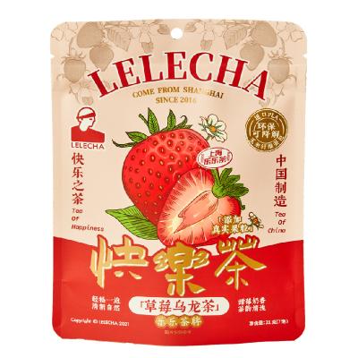 China Happy Strawberry Oolong Tea Bags LELECHA Brewed Tea Flower and Fruit Tea for sale