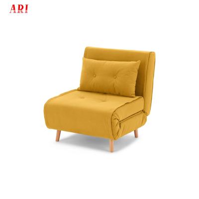 China Convertible Fabric One Seat Sofa Foldable Futon Sofa Bed Living Room Furniture for sale