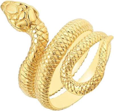 China New Design Fashion Jewelry CLASSIC Rings Snake Shape Titanium Steel Rings For Girls for sale