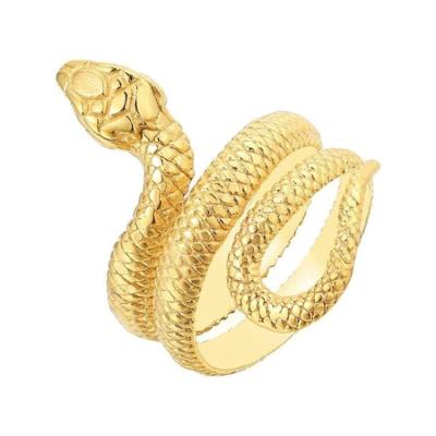 China Factory Supply CLASSIC Gold Plated Rings Serpentine Trend Women Gold Ring Jewelry for sale