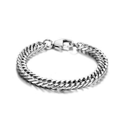 China Hot Selling Hip Hop Metal Charm Bracelets Europe and America Titanium Steel Bracelet for Men for sale