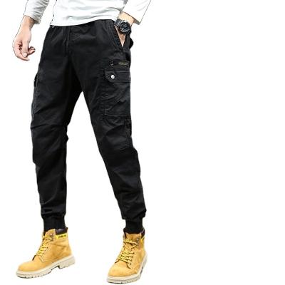 China 2022 autumn tide brand jumpsuits men's black wild trend breathable Korean casual pants loose men's tie-pants for sale