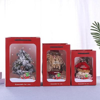 China 2022 Fashion Hot Product Thickening Transparent Gift Bags For Christmas for sale