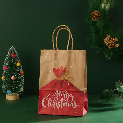 China 2022 Hot Fashion Product Brown Paper Gift Bags With Handles For Shopping for sale