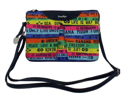 China Lightweight Adjustable Body Messenger Bag Polyester Zipper Cross Shoulder Bag for sale