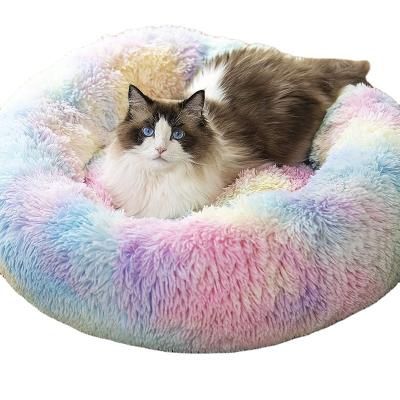 China DXL 2022 Viable Pet Supplies Bed Waterproof Pet Donut Bed Faux Fur Pet Bed for sale