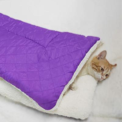 China Portable Folding Faux Fur Heating Pet Cover Waterproof Comfortable Small Pet Blanket for sale