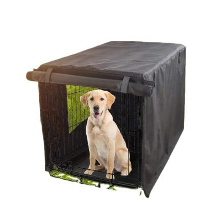 China Lightweight Durable Waterproof Removable Cover 210d Oxford Pet Kennel Cages Carriers Dog Crate Cover for sale