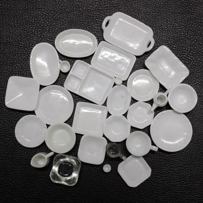 China 100pcs/bag China Mix Resin Mini Dish Simulation Mini Dish Cabochon For DIY Food Accessories for sale