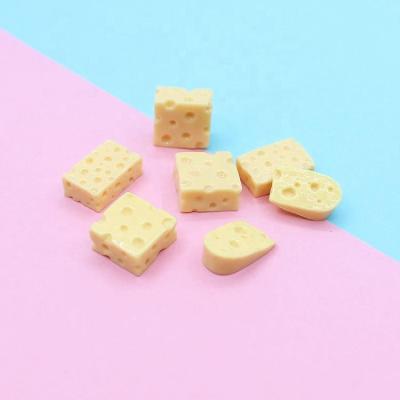 China High Quality China Jewelry Square Mud Block Cabochons DIY Resin Food Miniature Swiss Cheese Crafts for sale