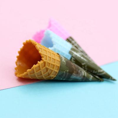 China China Simulation 3D Ice Cream Cone Resin Cabochon Ice Cream Cone Base Decoration Opens Miniature Food Embellishments Dollhouse for sale