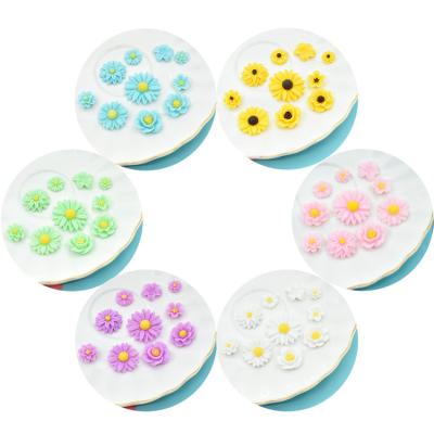 China Attractive China Style Simulated Crafts Mini Flower Resin Crafts Fridge Stickers for sale