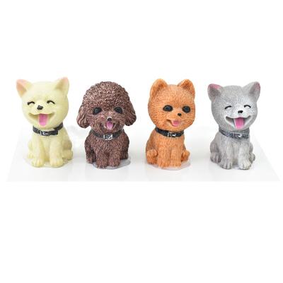 China Europe Lovely Teddy Bear Resin Statue Pet Collars Poly Resin Dog Small Design Resin Lifelike Animal Crafts for sale