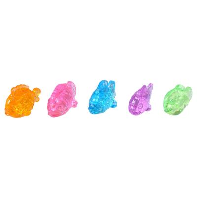 China Cartoon Colorful Loose Beads Acrylic Transparent Fish Imitate Fish Crystal Tropical Jewelry for sale