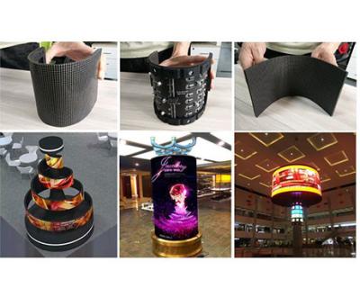 China Slimmer & Lighter Bendable Led Screen / Irregular Led Screen No Cabinet for sale