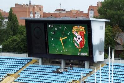 China Estádio do nível do ângulo de visão IP43 da exposição ajustável do estádio do diodo emissor de luz do brilho P8 o grande conduziu sinais à venda