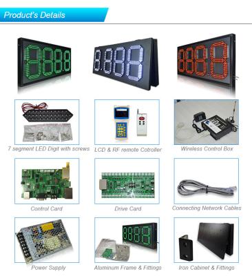 China Ijzerkabinet 32in 30W-LCD van de Benzinepost Signage 5000mcd Te koop