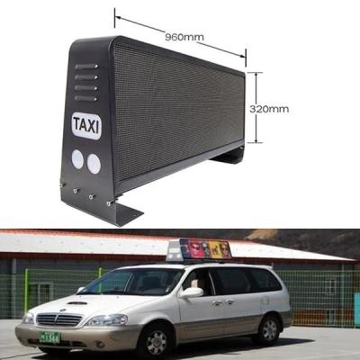 China Taxi-Dach 120W P5 5000nit LED unterzeichnet 960x320mm doppelte Seiten-Anzeige zu verkaufen