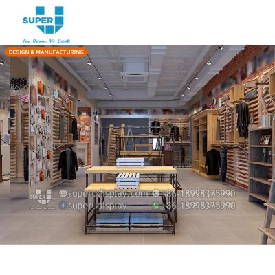 China MDF fashion boutique interior design retail clothes store interior design for sale