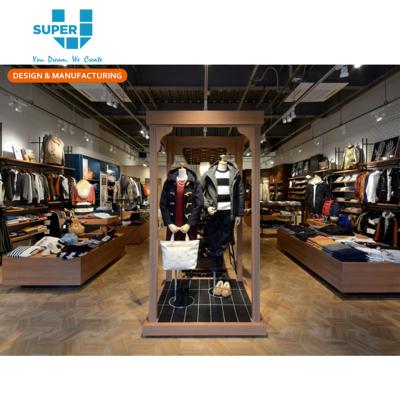 China Custom Fashion Clothing Store Display Design Retail Clothing Store Interior Furniture for sale