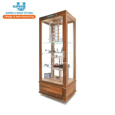 China MDF Floor Standing Glass Cabinet Retail Store Show Display Cabinet Sunglass Optical Wooden Glass Display Cabinet for sale