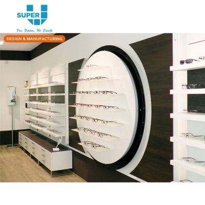 China Free Standing Modern Led Optical Shop Displays Rack Eyewear Decor for sale