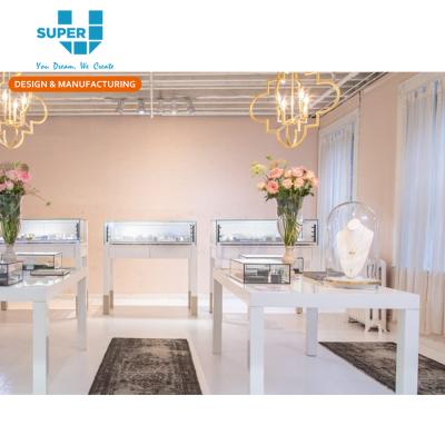 China MDF Fashion Jewelry Table Retail Store Fittings Boutique Tables For Displaying Jewelry for sale