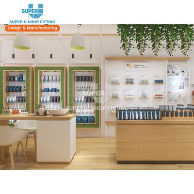 China Skin Care Retail Personal Store Personal Health Fashion Beauty Salon Supply Fixtures Cosmetics Display Indoor Shelf for sale