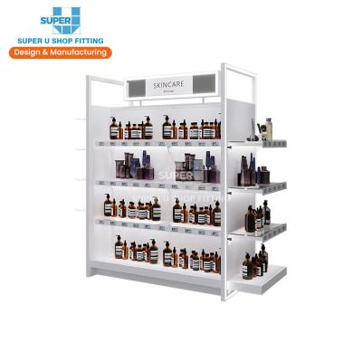 China Modern Style Pharmacy Gondola Display Stand Racks Lightweight Pharmacy Shelving Shop Furniture Display Retail Cosmetics Gondolas For Pharmacies for sale