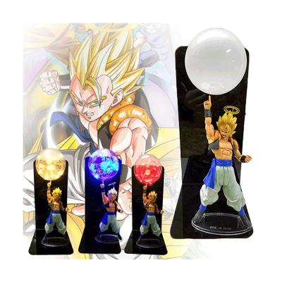 China Cartoon Toy Hot Sale 20cm Figure Vegeta Goku Led Light Gogeta Figuras Led Table Lamp DBZ Decorative Night Light for sale