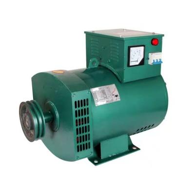 China St 5kw 10kw 12kw 15kw single/three phase alternator from STC. brush ac with two spline pulley STC-5kw to 20kw for sale