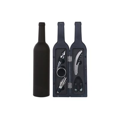 China Hot Sales Hotel and Resort Amazon Twist Bar Tool Kits 5 in 1 or 3 in 1 Black Plastic Wine Bottle Opener Gift Set for sale