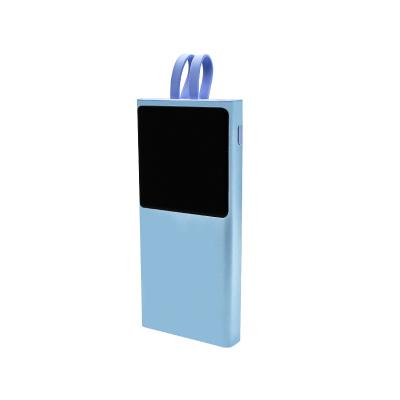 China Power bank with LED light 10000mah phone power bank type c 20w fast charging power bank new with double cable for sale