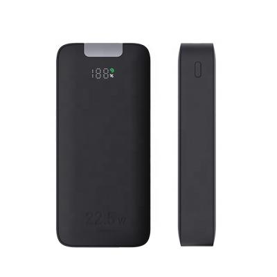 China Built-in Power Bank 20000 mah 20000mah Innovative high capacity dual powerbank 22.5W smart cable for sale