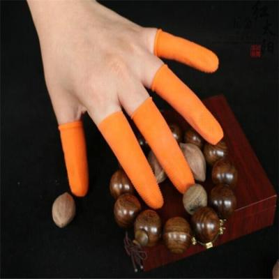 Китай Protective Antislip Fingertips Gloves Latex Rubber Finger Cots Antistatic Gloves Orange продается