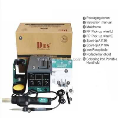 Chine h92 hot air and hot iron 2 in 1 rework soldering station new type 2 in 1 soldering soldering iron 2 in 1 à vendre