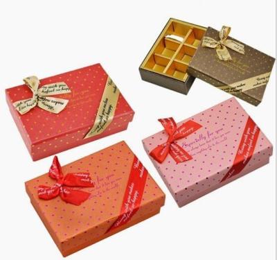 China Luxury Style Rigid Chocolate Box 6 Grids Customized Service Accepted for sale