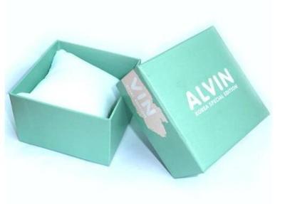 China Mint Green Wrist Watch Packaging Box Square Shape Packaging Boxes for sale