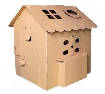 China Children Cardboard Display Box Paper House For Commercial Shopping Mall for sale