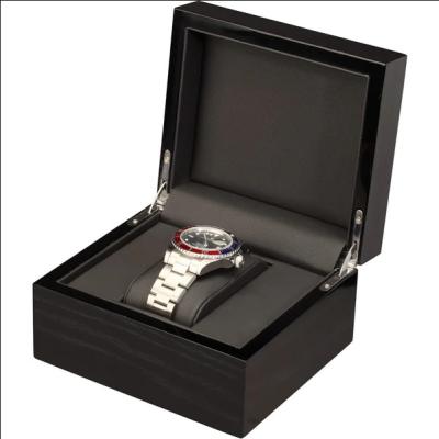 China Rigid Luxury Wrist Watch Packaging Box Black Color High End Style for sale