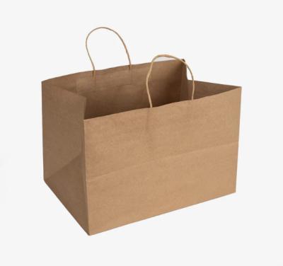 China takeout kraft packaging bag with handle for sale