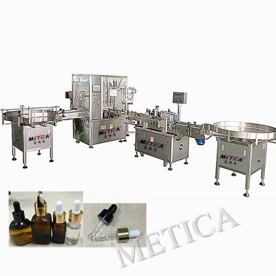 China Food China Supplier Automatic Small Bottle Filling Essential Oil Bottle Filling Capping And Incense Labeling Machine Production Line for sale