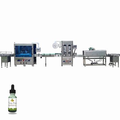 China Automatic Glass Bottle Tinting Food Dropper Capping Labeling Machine Filling And Manufacturers for sale