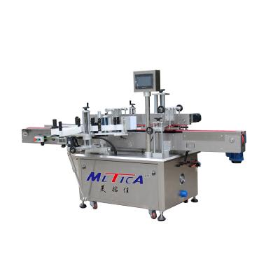 China Automatic can and beverage bottle corner labeling machine for sale